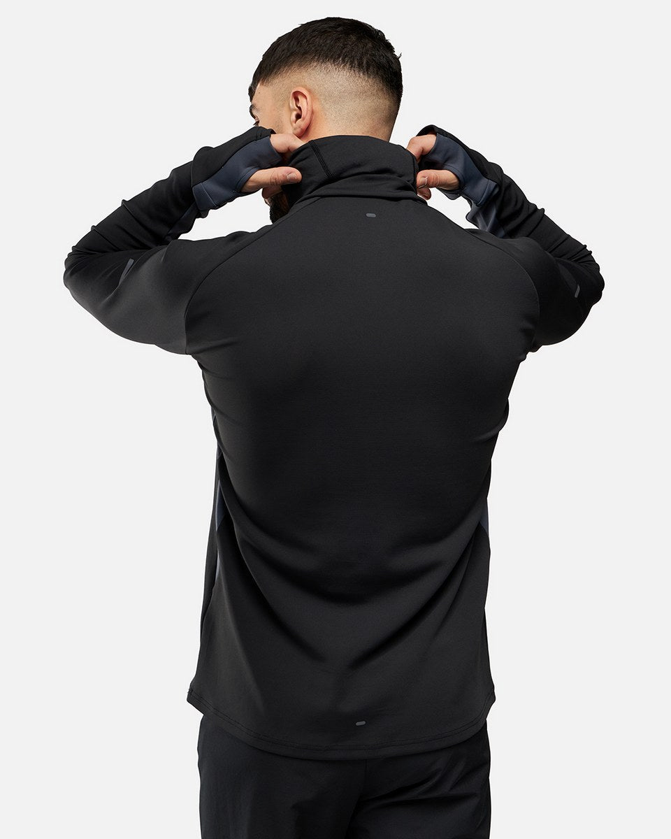FK Rocks II 1/2 Zip Top mit integrierter Kapuze - Schwarz/Grau